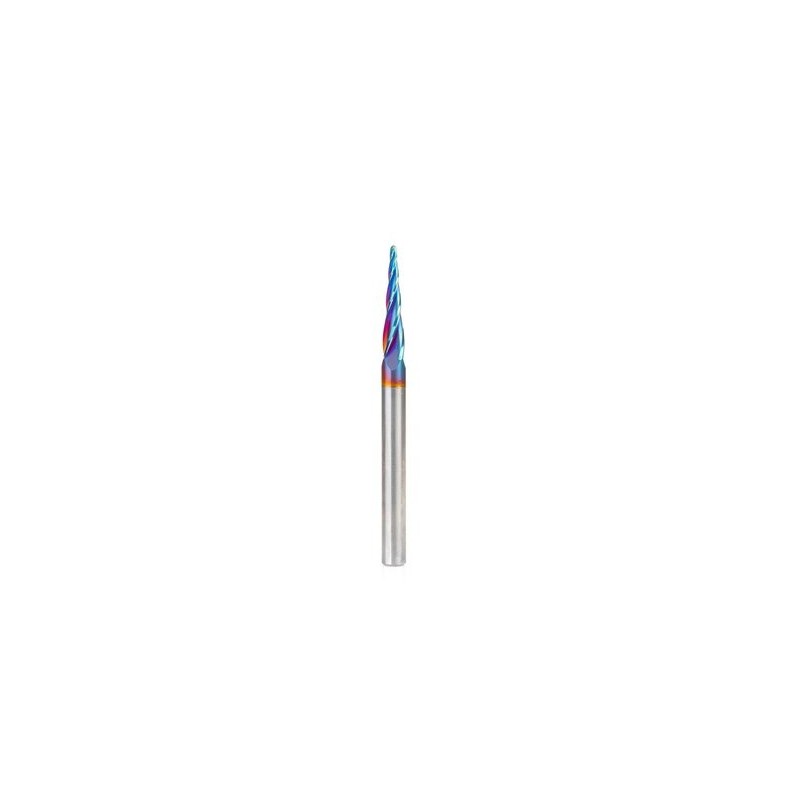 Frez z węglika spiekanego Amana Spektra 1,5 mm, 4-ostrza, rzeźba 2D 3D, stożkowy