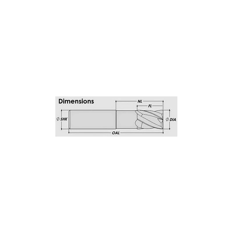 Frez fi 10,0 mm 2P HSS Aluminium (E) - obrazek 2